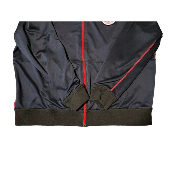 True Religion Sport Lightweight Track Jacket Navy W/ Red-Logo Patch GREAT CONDIT - Picture 5 of 12